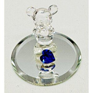 Arribas Crystal Mickey Mouse September Sapphire Rhinestone Birthstone Heart